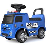 TURBO CHALLENGE - Mercedes Antos Politie - Loopauto - 119205 - Vrijloopwielen - Blauw - Maximaal 25 kg - Plastic - Batterijen niet inbegrepen - Kinder speelgoed - Cadeau - Vanaf 12 maanden