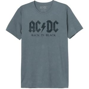 AC/DC T-shirt heren, Verwassen grijs, S