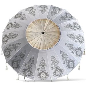 Atosa Strandparasol Ø 220 cm van aluminium, model met draagtas en zonwering UPF 50+, Lichtgrijs, 220 cm