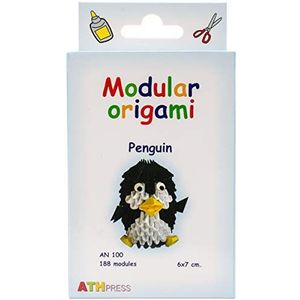 Modular Origami 188-delige module, kleine papieren pinguinset, meerkleurig Origami kits, Andere, transparant, 16x9x3 cm