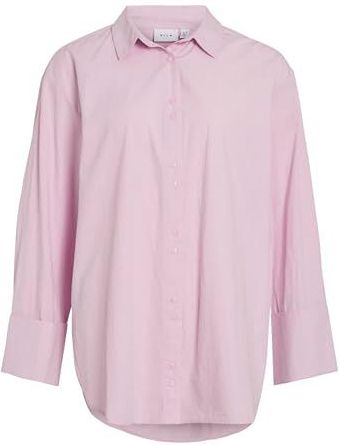 Blouse - Effen - Katoen - Lange Mouw - Losse Pasvorm