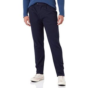s.Oliver Chino voor heren, met plooien, blauw, M