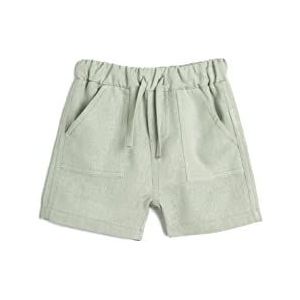 Koton Baybboys Linen Shorts met trekkoord en zakken, groen (750), 6-9 Maanden