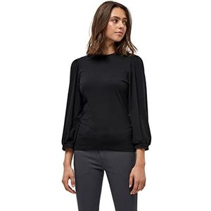 Minus Damen Johanna T-Shirt Mit 3/4-Arm 100 Black L