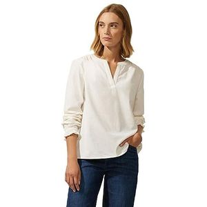 Street One Damesblouse met lange mouwen, crèmewit., 44