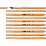 Fineliner - STABILO point 88-10 stuks - nude