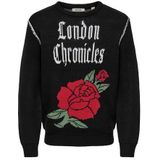 Only & Sons Trui 'ONSPALE'  lichtgroen / rood / zwart