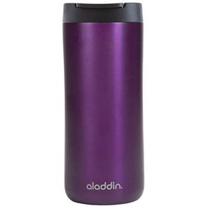Aladdin Leak-Lock Thermavac roestvrijstalen reisbeker 0,35 liter paars - lekvrije thermobeker - dubbelwandige vacuümisolatie - houdt 3 uur warm - BPA-vrij - vaatwasmachinebestendig