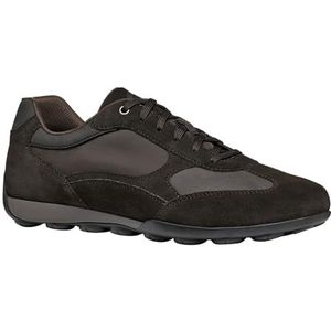 Geox - U Snake 2.0 C - Herensneakers - Donker Koffiekleur