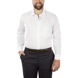Van Heusen - Heren Lange Fit Jurk Shirt - Effen - Flex Kraag - Stretch