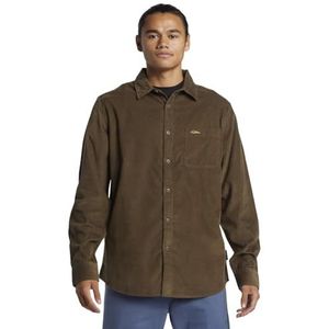 Quiksilver Smoke Trail Cord Herenshirt met lange mouwen, bruin, XS
