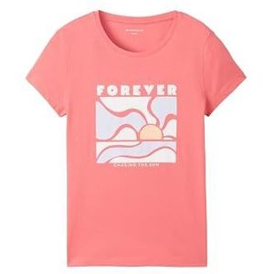 TOM TAILOR T-shirt voor meisjes met print, 34611 - Dull Pink, 128