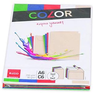 Elco Color Set Kaart met envelop, tailleband met 5 kleuren Mixc690/200G5 kleurenmix