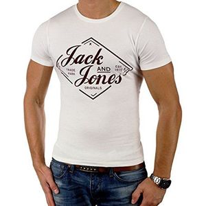 JACK & JONES Diamond onderhemd voor heren, wit (cloud dancer), S