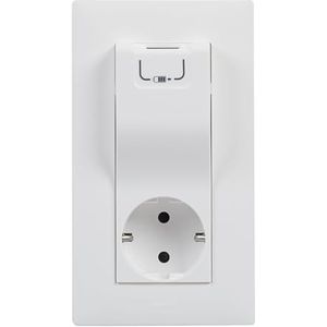 Legrand 398215 stopcontact 2P+T 16 A en USB-oplader type A, 1 A, 5 W, composteerbaar voor inbouwinstallatie, serie Niloé Step, wit