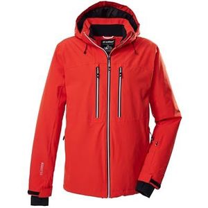 killtec heren Ski-jack/functioneel jack met afritsbare capuchon en sneeuwvanger KSW 466 MN SKI JCKT, dunkelorange, S, 43451-000