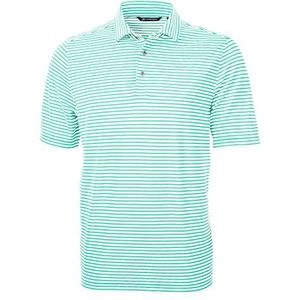Cutter & Buck Heren Virtue Eco Pique Stripe Gerecycled poloshirt, Verse munt, XL