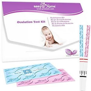 Ovulatietestkit Vruchtbaarheidsvoorspelling: Easy@Home 20 LH-tests voor vrouwen + 5 HCG-detectie Ovulatiestrips Test nauwkeurige resultaten met Premom App Fertility Tracker