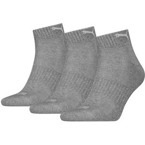 PUMA Unisex gewatteerde quarter 3 pack, grijs (middle grey melange), 43/46 NL