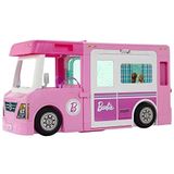 Barbie 3-in-1 Droomcamper, circa 91 cm, Ombouwbare Camper met Zwembad, Truck, Boot en 50 Accessoires, Geweldig Cadeau voor Kinderen van 3-7 Jaar, GHL93