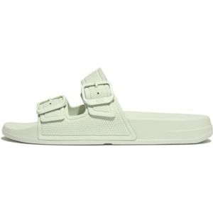 Fitflop IQUSHION Two-BAR gesp slides sandaal voor dames, alsem, 5 UK, Alsem, 38 EU