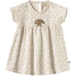 Sterntaler Babyjurk voor meisjes, bloemen, haas, Happy kinderjurk, beige, 62 cm