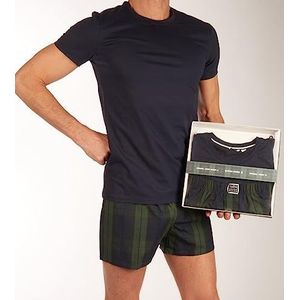 Björn Borg Core Original T-shirt en boxershorts voor heren, elastisch katoen, comfort en dagelijkse stijl, marineblauw/groen, L