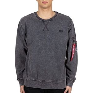 ALPHA INDUSTRIES Crew Sweater Sweatshirt voor heren, Zwart, S