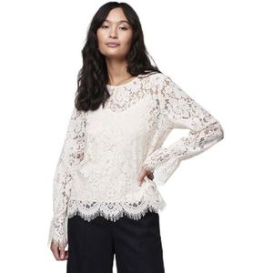 Y.A.S Yasperla Ls Lace Top S. Noos, wit (whitecap gray), L