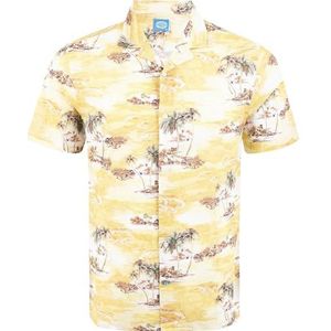 Panareha Men's Hawaiian Aloha Shirt KALAPAKI Yellow (XL)