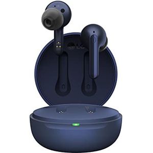 LG Electronics Tone Free DFP3 In-Ear Bluetooth hoofdtelefoon (Ambient Mode, IPX4-spatwaterbescherming) Eclipse Blue [Modeljaar 2021] Tone-DFP3.CDEULLK blauw klein