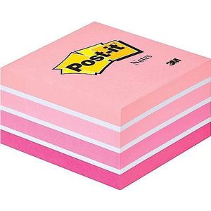 Post-it Sticky Notes Cube Pastel kleuren: Collection, 1 blok, 450 vellen, 76 mm x 76 mm, roze, wit, oranje kleuren: zelfklevende notitieblaadjes voor notities, to-do-lijsten en herinneringen