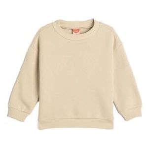 Koton Babyboys Basic sweatshirt met lange mouwen en ronde hals, bruin (540), 2-3 jaar