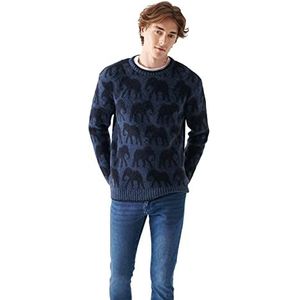 Mavi Sweatshirt met ronde hals voor heren, total eclipse, XXL