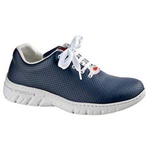 Dian ALTEA geperforeerde schoenen type blocher met eendelige snit, zonder naden en met vetersluiting, SRC+O1+FO, marineblauw, maat 42