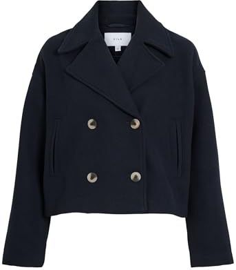 Vila - Kamina - Jas - V-hals - Lange Mouwen - Dubbele Rij Knopen