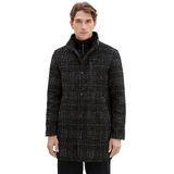 TOM TAILOR - 1037349 - Wollen Jas - Dark Grey Wool Check - 2-in-1