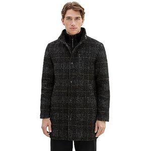 TOM TAILOR - 1037349 - Wollen Jas - Dark Grey Wool Check - 2-in-1