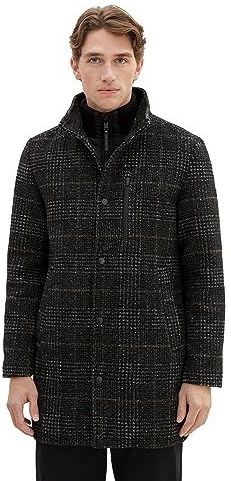 TOM TAILOR - 1037349 - Wollen Jas - Dark Grey Wool Check - 2-in-1