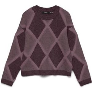 Vero Moda - Vmargie Ls O-neck - Gebreide Trui - Bordeaux