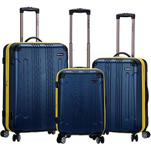 Rockland London Hardside Spinner Wielbagage, Donkerblauw, 3-Piece Set (20/24/28), London Hardside Spinner Wielbagage