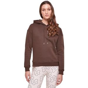 Urban Classics Dames hoodie sweatshirt met capuchon, bruin, Bruin, M