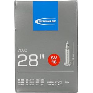 Schwalbe fietsbinnenband SV16 28/32-622/630 EK 40 mm zwart, nr. 16 28 inch