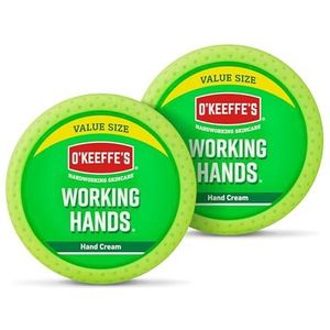 O'Keeffe's Working Hands Value Size Jar 193 g (2 Pack) - Handcrème voor extreem droge, gebarsten handen | Verhoogt onmiddellijk het vochtgehalte, creëert een beschermende laag en voorkomt vochtverlies
