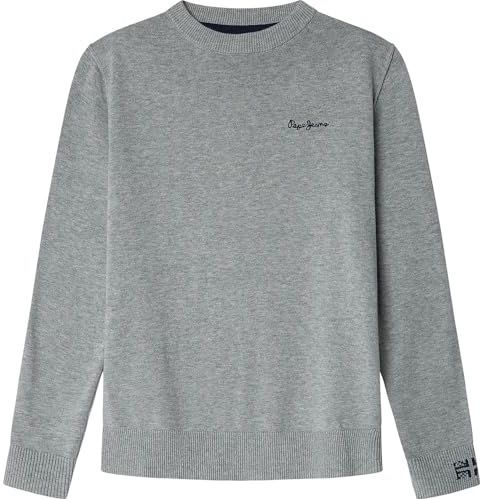 Pepe Jeans TELIO Crew Knitwear, Grijs (Marl Grijs), 10, Grijs (Marl Grijs), 10 jaar