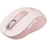 Logitech Signature M650 Draadloze Muis - Voor kleine tot middelgrote handen, 2 jaar batterijduur, stil klikken, aanpasbare zijknoppen, Bluetooth, compatibel met meerdere apparaten - Roze