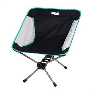 AKTIVE 63047 Campingstoel, inklapbaar, zeer compact, van staal en polyester, max. 110 kg, 58 x 46 x 66 cm, comfortabel en robuust, antislip, met draagtas, veelzijdig te gebruiken, duurzaam, voor