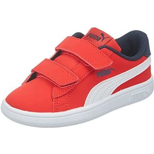 PUMA Smash V2 Buck V Inf Sneakers voor kinderen, uniseks, Hoge Risico Rode PUMA Witte Peacoat, 7 UK Child