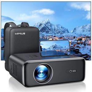 Beamer【Autofocus/trapeziumcorrectie】 25.000 lumen WiFi6 Bluetooth Full HD 1080P beamer ondersteunt 4K, 4P/4D trapeziumcorrectie 50% zoom, 300 inch led-thuisbioscoop, videobeamer, voor Fire Stick/PS5
