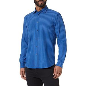 Sisley Mens 51A2SQ01B Shirt, Blue Striped 911, L